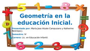 Geometría En La Educación Inicial
