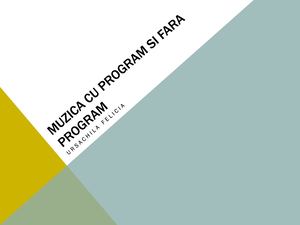 muzica cu program si fara program