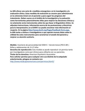 2 Inventario Personalidad Dsm 5 V Breve(pid 5 Bf) Ninios Adolescentes 11 17