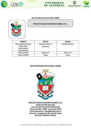 Pei Institución Educativa Urama