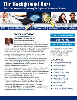 BACKGROUND BUZZ - OCTOBER 2021