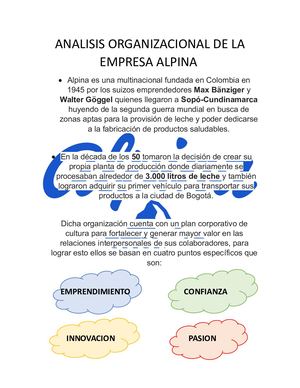 Analisis Organizacional De La Empresa Alpina (1)
