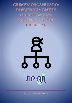 951 CRIMEN ORGANIZADO: DIFERENCIA ENTRE ORGANIZACIÓN CRIMINAL Y GRUPO CRIMINAL