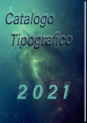 Catalogo Tipografico