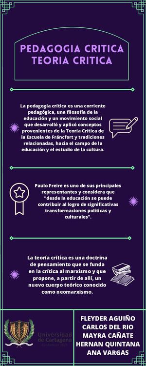 Pedagogia Critica Teoria Critica
