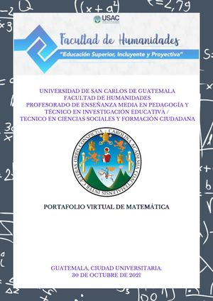 Portafolio De Matemática Grupo 5