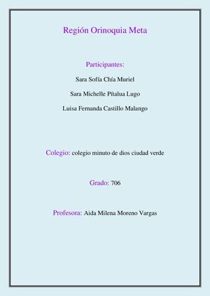 Región Orinoquia Meta