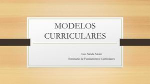 Modelos Curriculares