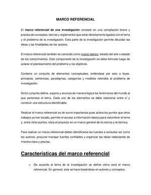 Componentes Del Marco Refrencial O De Referencia