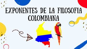 Exponentes De La Filosofia Colombiana