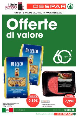 Offerte Despar Gallo Rosso valide dal 4 al 17.11.21