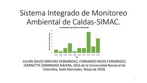 Sistema Integrado de Monitoreo Ambiental de Caldas Simac