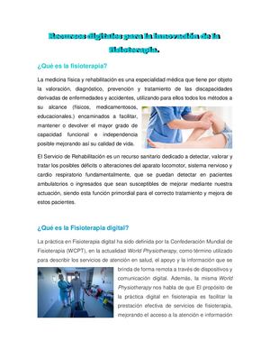 Qué Es La Fisioterapia Digital
