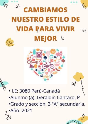 Cartilla sobre el estilo de vida saludable