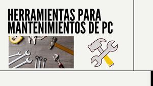 Herramientas Para Mantenimientos De Pc