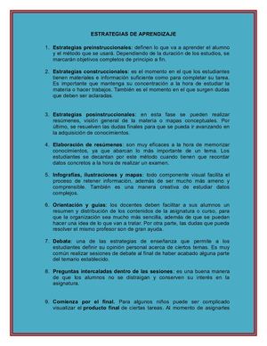 Estrategias De Aprendizaje
