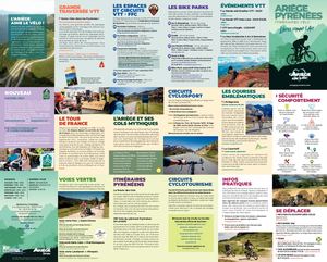 Carte itinéraires vélo en Ariège Pyrénées