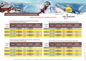 Tarifs Forfait Ski Meribel 3 Vallees 2022