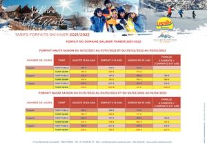 Tarifs Forfait Ski Valloire 2022