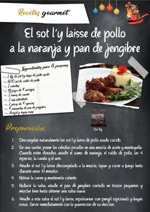Recetas Gourmet El Sot L'y Laisse De Pollo A La Naranja Y Pan De Jengibre