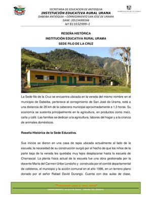 Reseña Histórica Filo de la Cruz