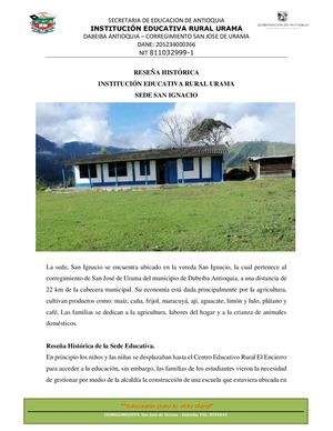 Reseña Histórica San Ignacio