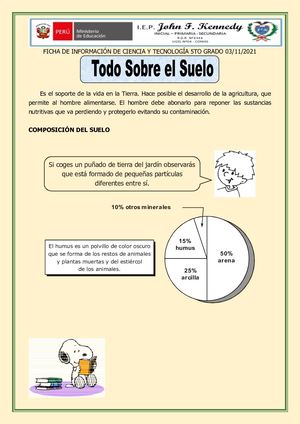 Ficha De Información Todo Sobre El Suelo Día 03 De Noviembre Del 2021