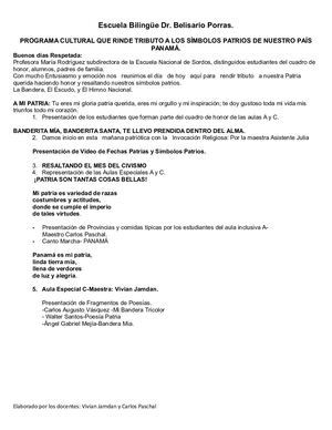 Programa Acto Civico 4 De Noviembre De 2021