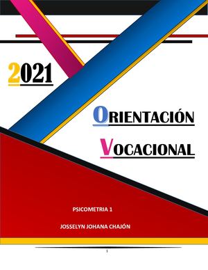 Formato De Informe Orientación Vocacional