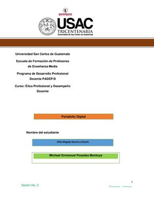 Portafolio Digital ÉTica Profesional Y Desempeño Docente