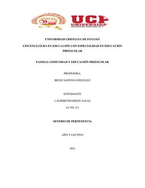 El Sentido De Pertenencia