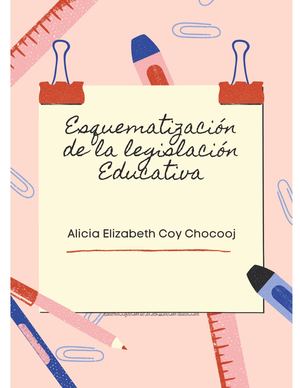 Esquematización De La Legislación Educativa