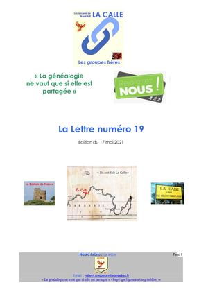 La Lettre 19_2021 Ils ont fait La Calle