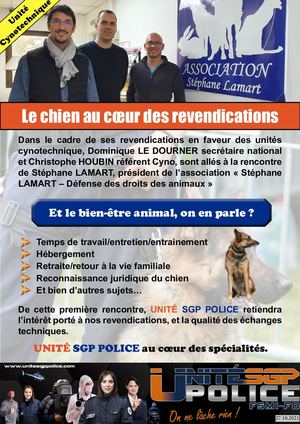 Interpellation du ministre de l'Intérieur sur le bien-être des chiens policiers