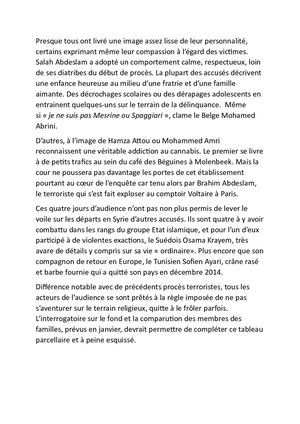 Au quarantième jour d'audience