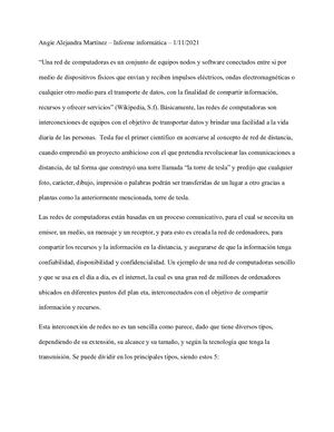 Informe #1 Angie Alejandra Martinez