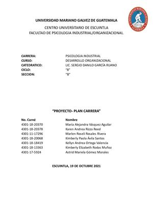 Proyecto Final Desarrollo Organizacional