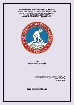 Glosario De Palabras (1) Comunitaria