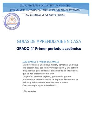 4° Guia 1 PERIODO 1