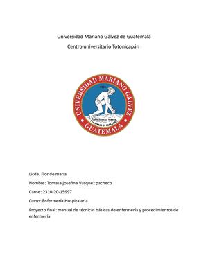 Proyecto Final Enfermeria Hospitalaria
