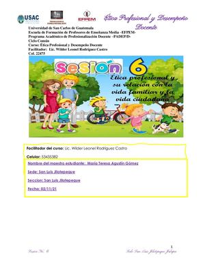 Instructivo De Autoaprendizaje Clase No. 6