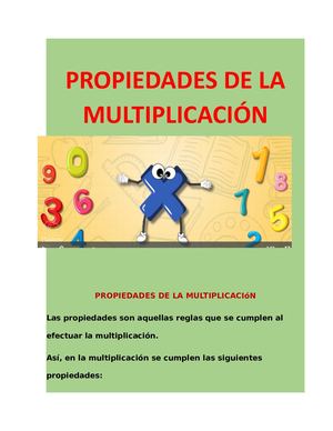 Propiedades Multiplicacion