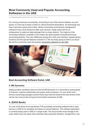 Saifeecomputers Com Most Commonly Used And Popular Accounting Softwares In The Uae