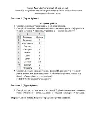 Практична вправа Логічні ф ції