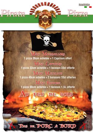 Pirata Pizza Carte Menu 4 Pages A5