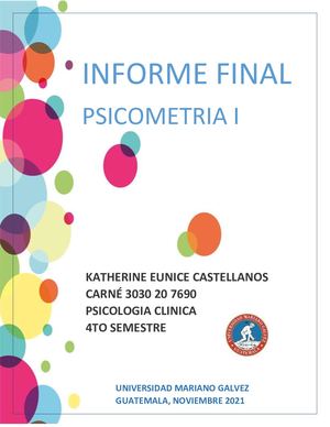 Katherine Castellanos Informe Final Psicometria