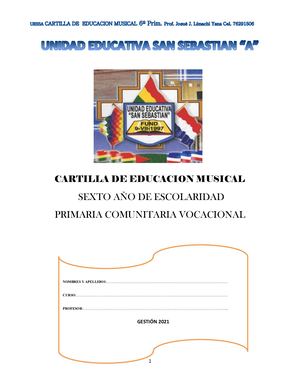 Cartilla Sexto De Primaria