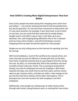 Calaméo - Article How Covid Is Creating More Digital Entrepreneurs Than ...