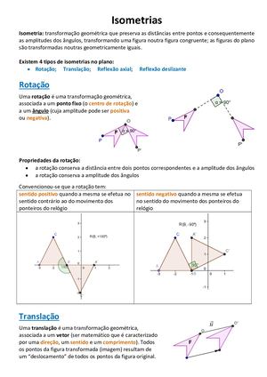 Isometrias Ficha Teórica (Alunos)