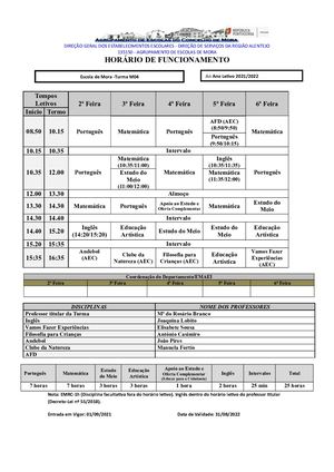 Horários 1º Ciclo 2021 2022 M04